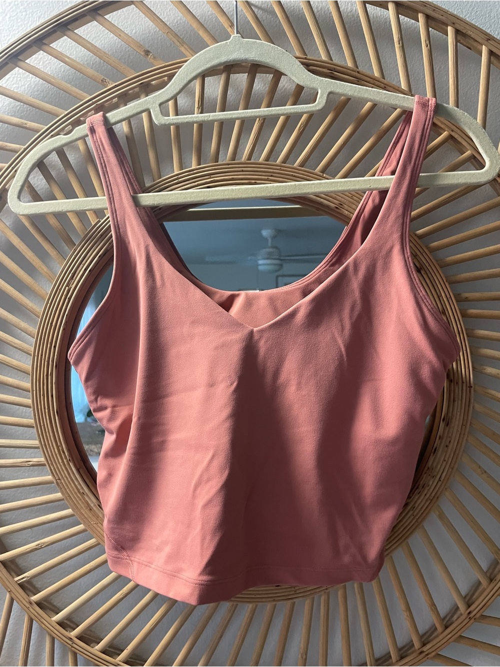Lululemon align crop top dusty rose color size 10